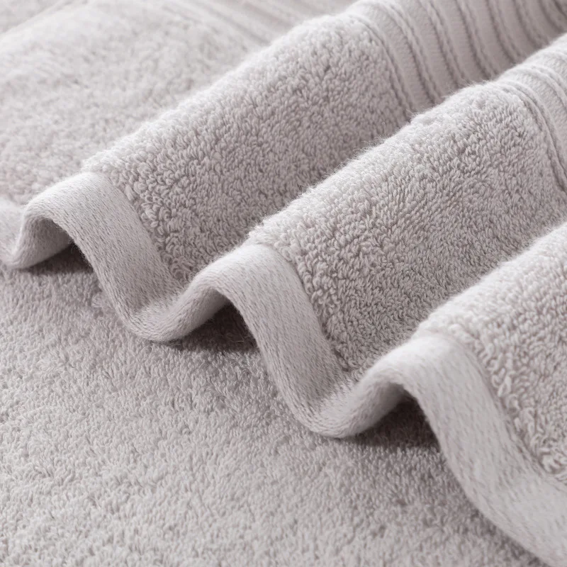 

100% cotton solid color bath towel set, thick three-piece towel set bath towels for adults cotton large bathroom towel