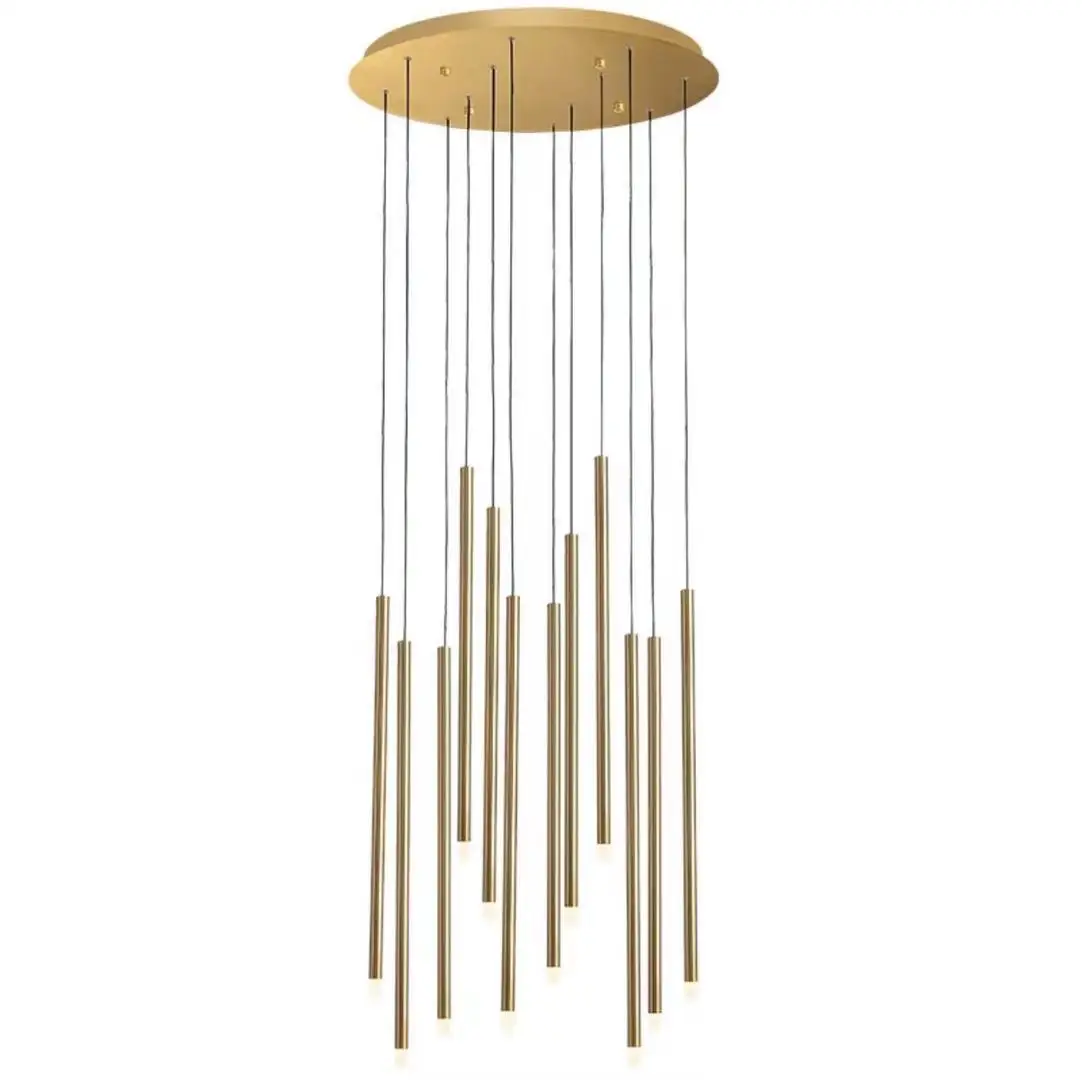 

Simple stairwell chandelier villa duplex building modern living room meteor shower lamp rotating staircase LED long chandelier