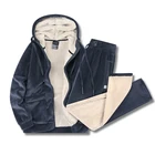 Мужской теплый костюм-двойка, зимний флисовый костюм из куртки и штанов, размеры 7XL, 8XL, 2020