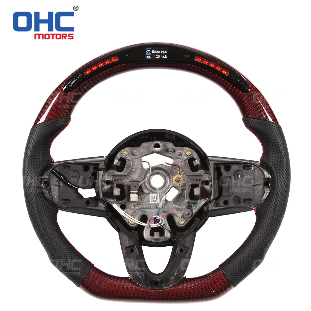 

100% Real Carbon Fiber LED Display Steering Wheel Mini compatible for F54 F55 F56 F57 F60 S cooper club-man country-man