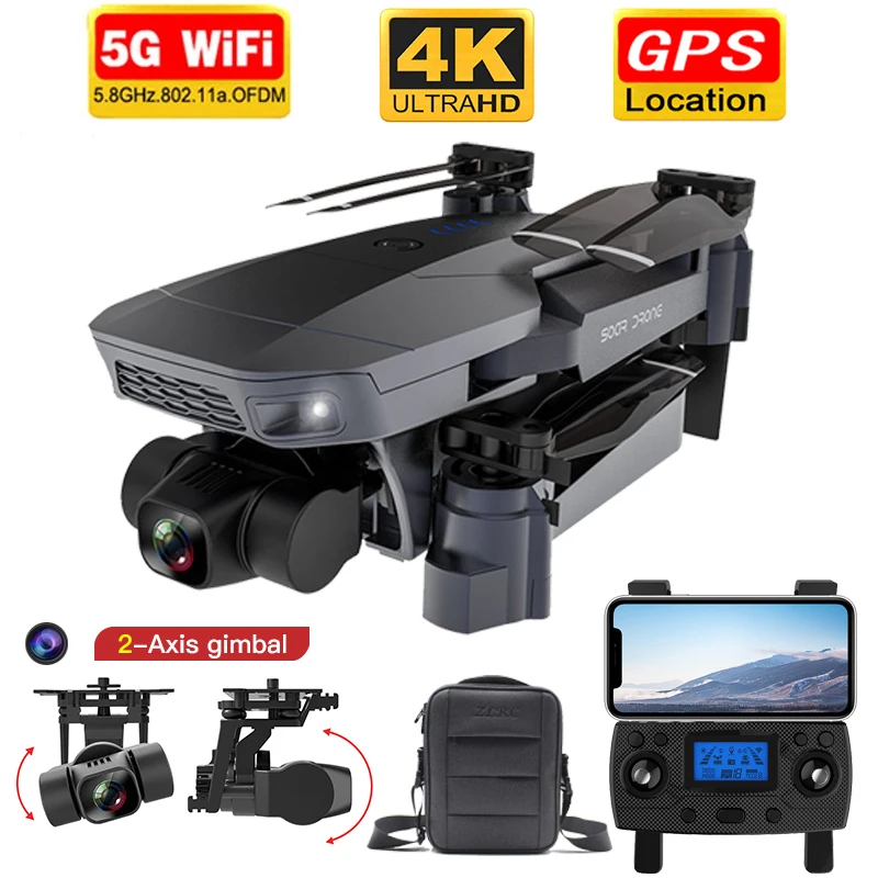 

2021 NEW SG907 Pro Drone Quadcopter GPS 5G WIFI 4k HD Mechanical 2-Axis Gimbal Camera Supports TF Card RC Drones Distance 800m