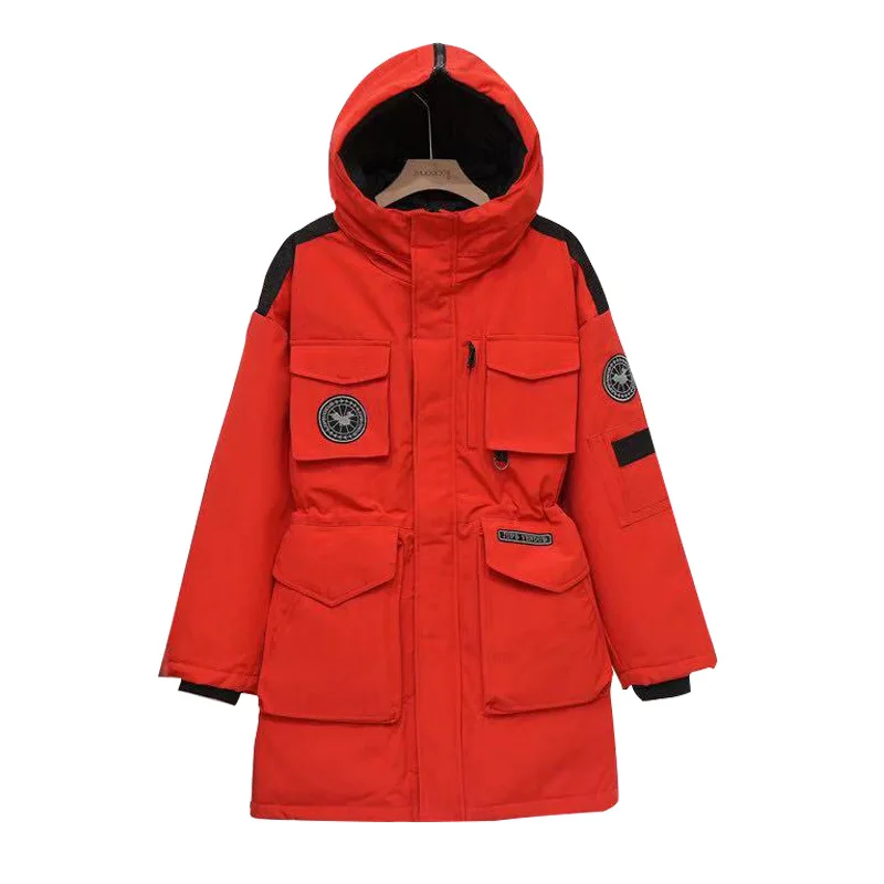 Женская пуховая одежда Новинка 2019 года средняя длина взрывная пара форменная