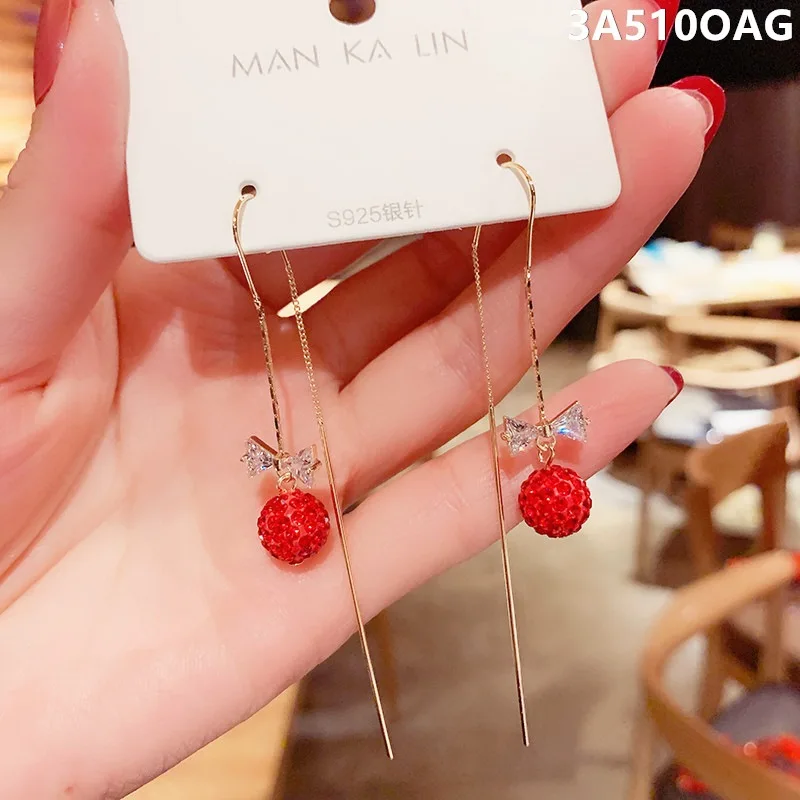 Модные длинные висячие серьги в форме листа звезды для женщин элегантные