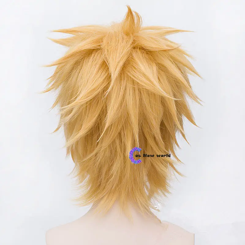 Новинка 2020 удзумаки золотистые короткие пушистые Многослойные термостойкие синтетические волосы парик для