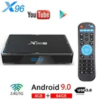 ТВ-приставка X96H на Android 9,0, четырехъядерный процессор Allwiner H603, медиаплеер, 1 выход, 1 вход, 3 USB-порта, 4K HD, 4 ГБ, 64 ГБ