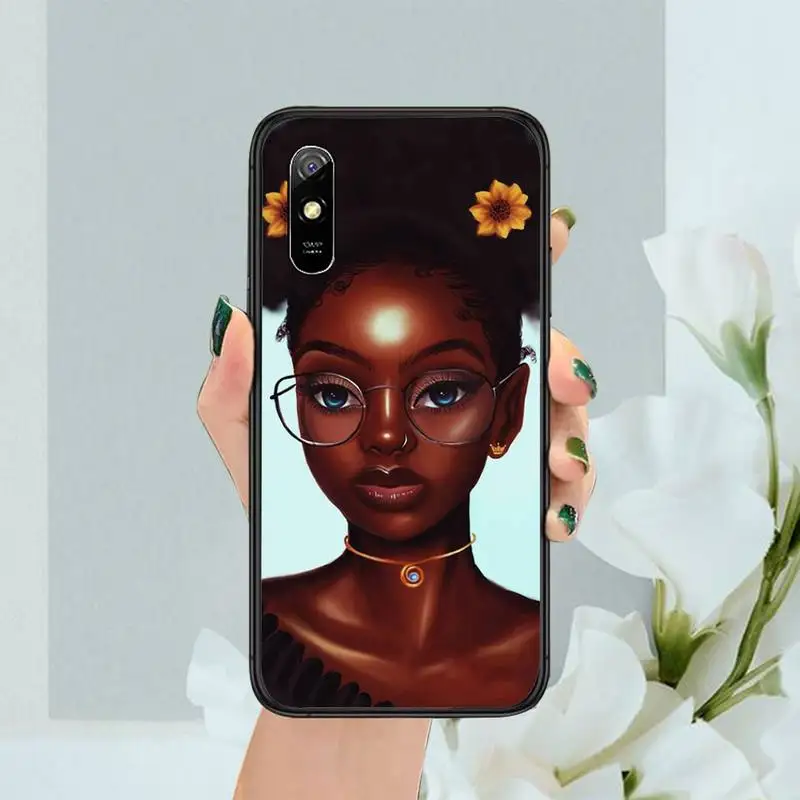 

Black girl Phone Case For Xiaomi Redmi note6 8 9 pro 7a 8T 9S K20 4X