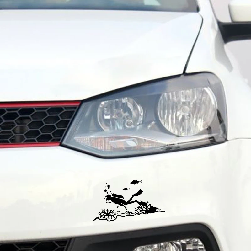 

Coolest Diving Extreme ADVENTURE Sea Sports Diver Vinyl Car Sticker High Quality Silhouette Decor KK17*9cm