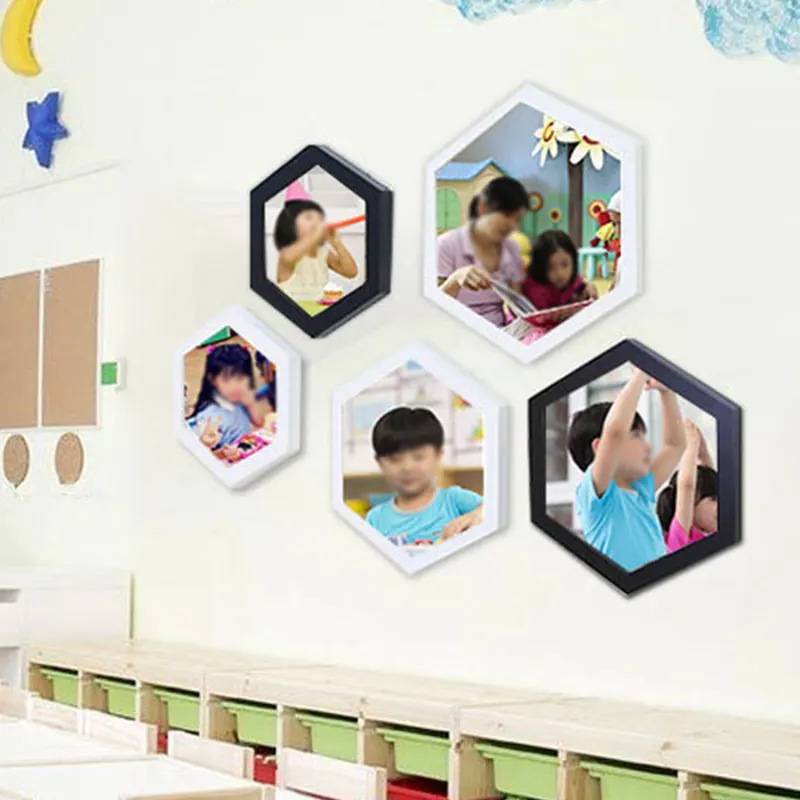Nordic шестиугольник настенная рамка для фото в виде геометрических фигур