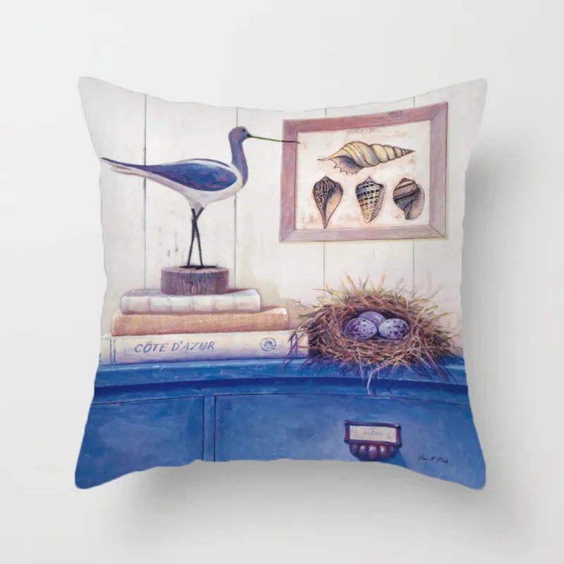 

Wholesale Brand Modern Baby Soft Fall Flowers Birds Pattern Custom Plant Throw Pillow Case For Home Decor