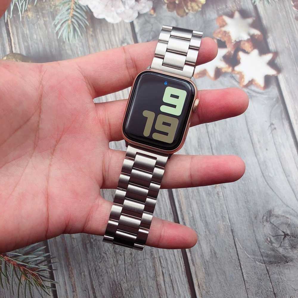 Браслет из нержавеющей стали 316L для Apple Watch Band 38 мм 42 40 44 ремешок Iwatch 5 4 3 2 1|Ремешки