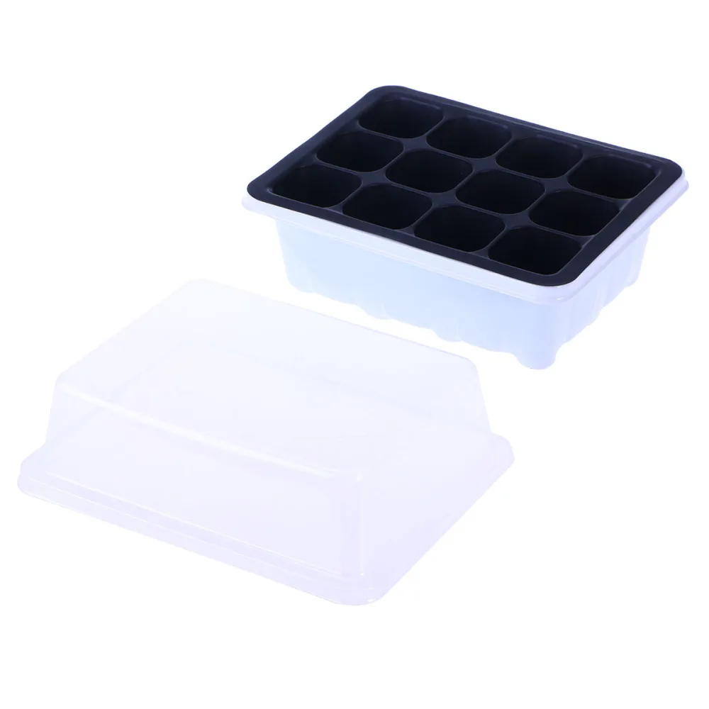 5 Sets 12 Holes Tray Reusable Sprout Box Garden Seed Starting Succulent Pot Grow for | Дом и сад