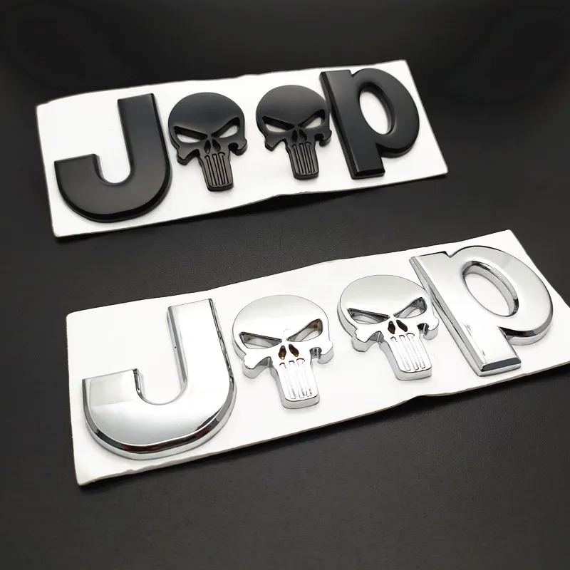

3D Metal for JEEP Premium Car Side Fender Rear Trunk Emblem Badge Sticker Decals for Chrysler JEEP Grand Cherokee Wrangler Compa