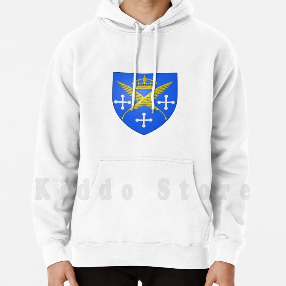 

Saint-Étienne Coat Of Arms-French Heraldry Hoodie Long Sleeve French France Heraldry Heraldic Araldica