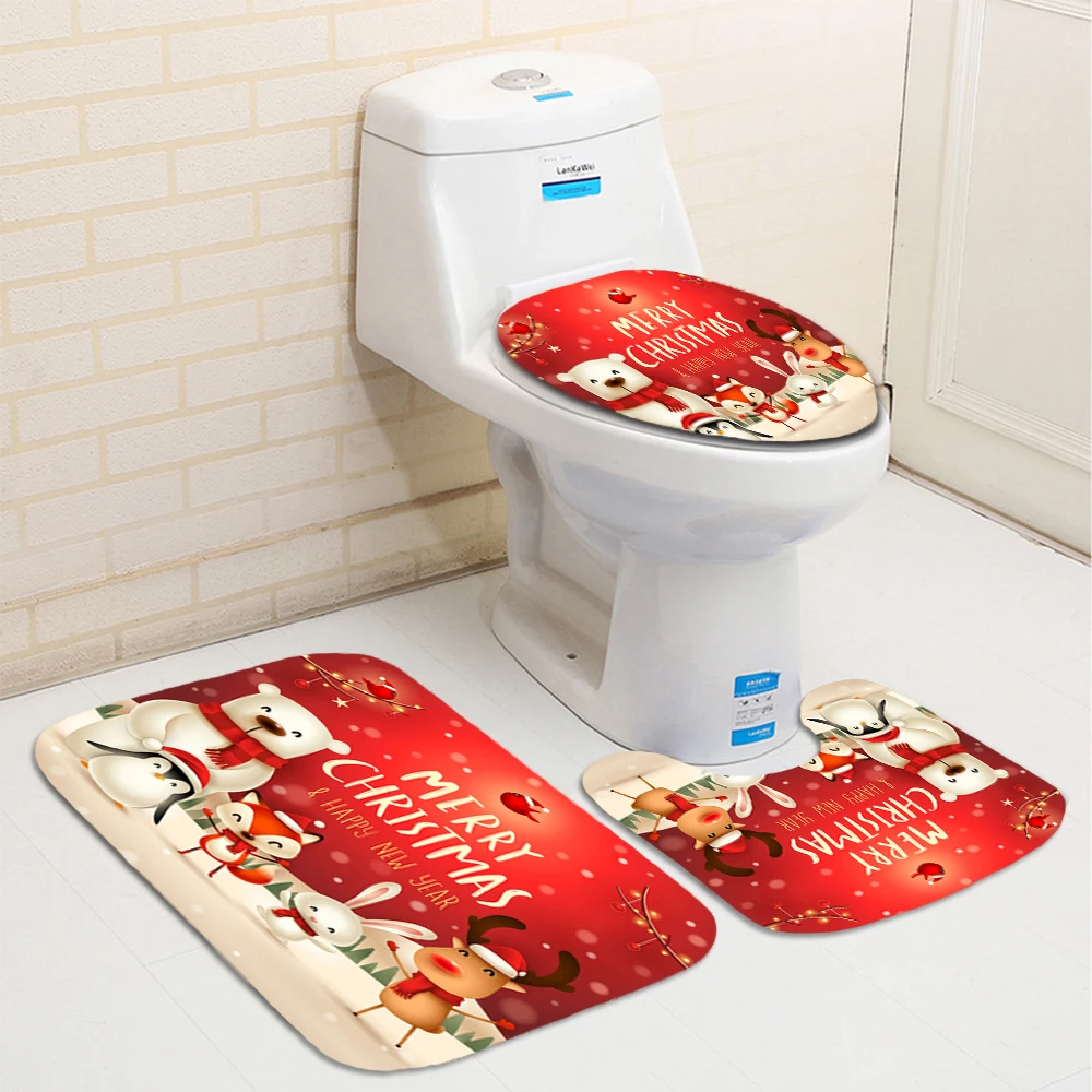 Набор из наборы занавесок водонепроницаемых ковриков для ванной и туалета с