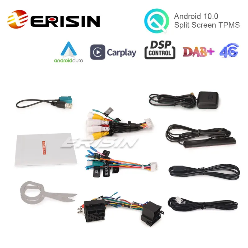 Erisin ES8186V 7 &quotAndroid 10 0 автомобильная стереосистема для VW Golf Passat Polo сидение Bora Peugeot 307