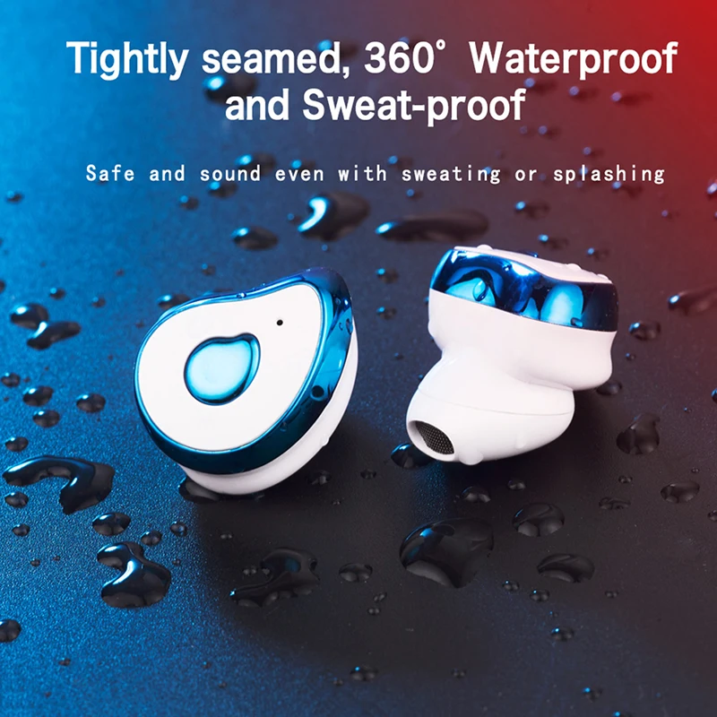 

Eshowee Eshowee Wireless Bluetooth Headset 5.0 Half-in-ear Earphone HIFI Sound Quality 6D Sound Effect Bilateral Call Earbuds B