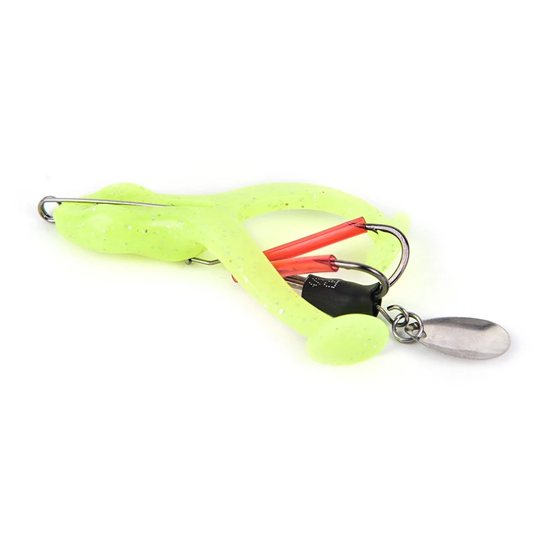 

1 pc 8cm 13g Fishing Lure Plastic Frog Soft Spinner Sinking Jig Bass Artificial Bait Jian Silicone Baits