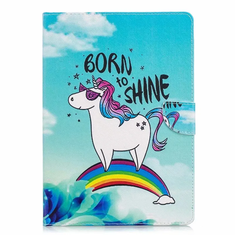 Чехол для Huawei MediaPad T3 10 9 6 &quotKawaii Единорог кошка щенок кожаный чехол планшета Etui Funda