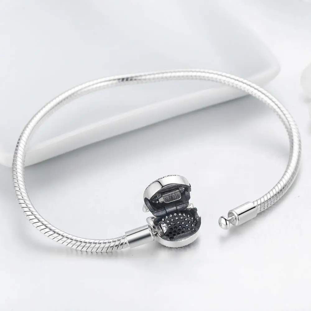 Прекрасный Кошачий браслет из стерлингового серебра 925 пробы, браслет Pandora, подвеска с подвеской из бисера, подарок на день Святого Валентина