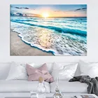 Современные скандинавские постеры на холсте с изображением морского восхода и солнца, пляжа, морской пейзаж на стену, картины для гостиной, домашний декор