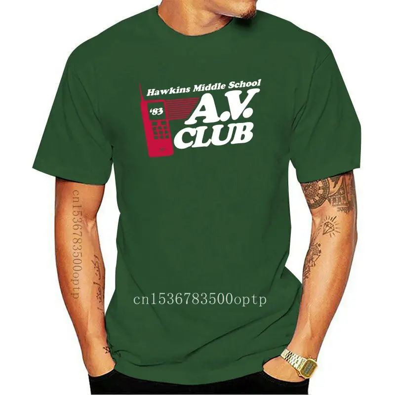 

Футболка Hawkins Av Club, хлопчатобумажная футболка европейского размера, с рисунком, удобная забавная летняя стильная футболка