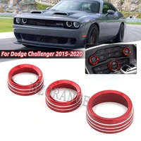 car air conditioning audio switch knob decoration cover ring for dodge challenger 2015 2020 car accessories