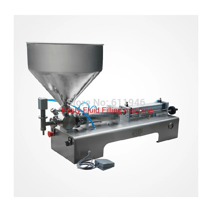 

Pneumatic pasty food filling machine sticky pasty filler stainless SS304,hot sauce bottling equipment,beverage packer