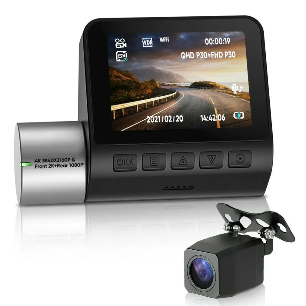 Видеорегистратор V50 автомобильная камера с G-датчиком Wi-Fi двойным объективом 24