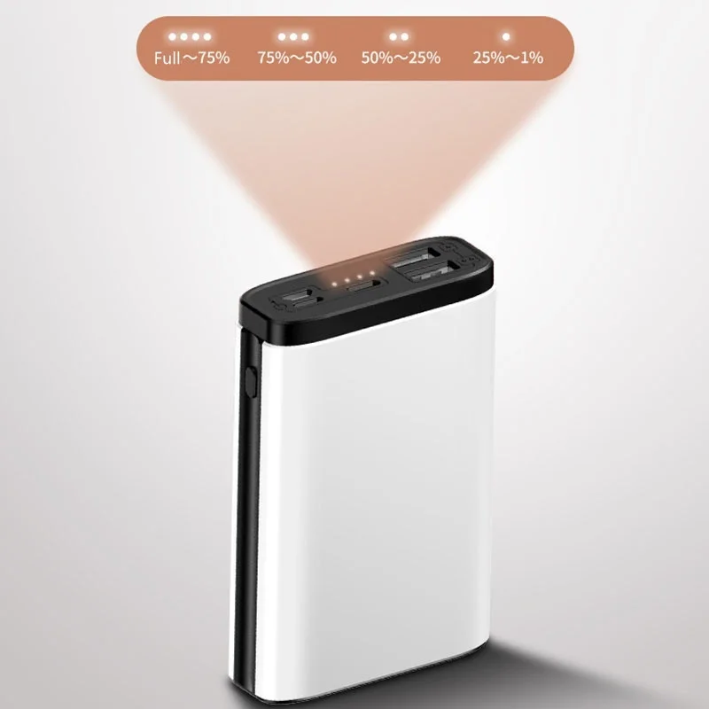 Внешний аккумулятор 10000 мАч, два USB внешних аккумулятора, двусторонняя быстрая зарядка, внешний аккумулятор, мобильное зарядное устройство, маленькая и изысканная батарея