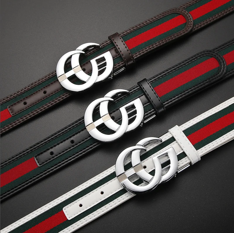 2022 Модный классический стиль красная и зеленая ткань с ремнем из воловьей кожи