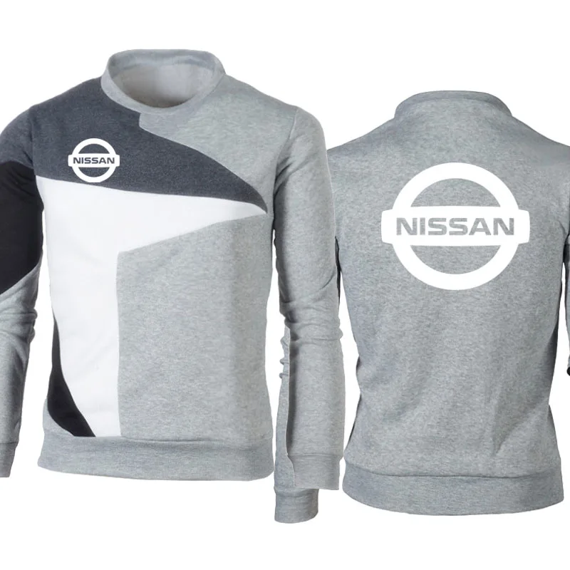 

Модный повседневный мужской пуловер с принтом логотипа NISSAN, сезон весна-осень, высококачественный хлопковый Мужской свитшот с круглым выре...