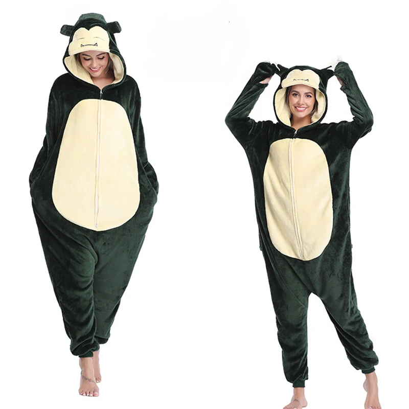 Фланелевая Пижама Kigurumi с персонажем из мультфильма милый цельный пижамный