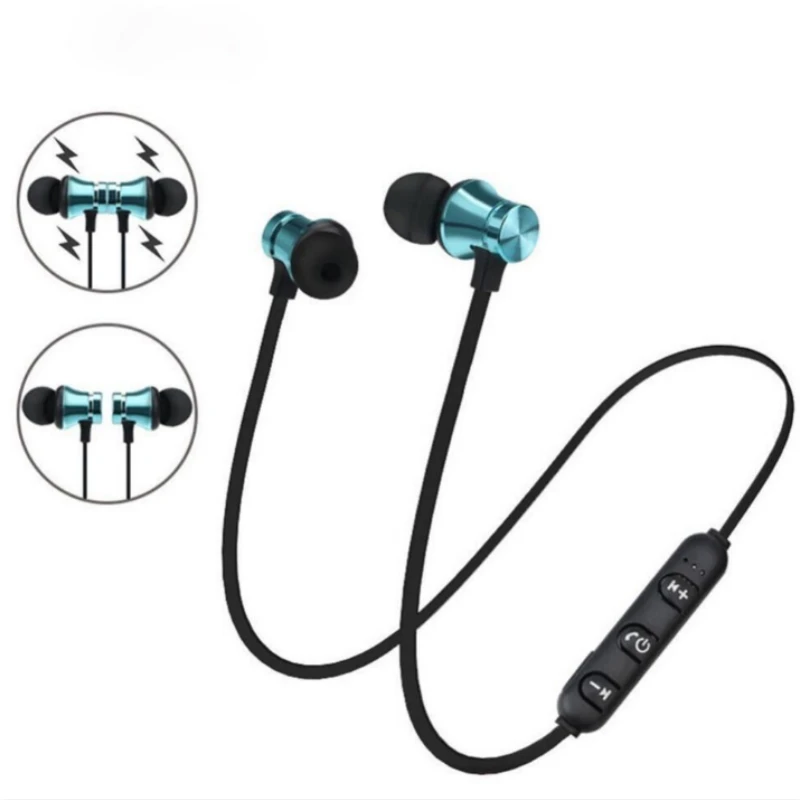 

New NEW Magnetic Bluetooth Earphone Sport Wireless Headphone Bluetooth Headset Handsfree Earbuds With Mic For Huawei Xiaomi