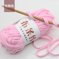 cloth stripe diy material package hand woven thick yarn bag and hat with the same yarn cotton yarn for crochet