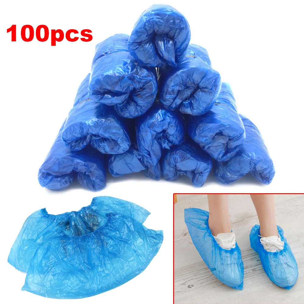 100 шт одноразовые пластиковые толстые уличные дождливые день ковер Чистящая