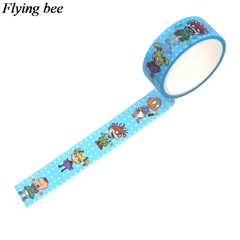 Забавная мультяшная аниме Васи лента Flyingbee 15 мм x 5 м бумажная декоративная