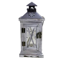 garden gift vintage hanging exquisite home wedding wood metal with handle european style handmade candle holder lantern