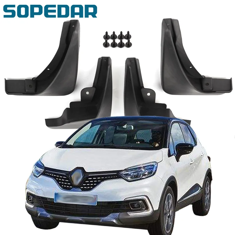 

SOPEDAR 4PCS Splash Guards Mudguards for Renault Captur 2018 Front Rear Mudflaps Auto Styling Wheel Mud Flaps Exterior Pats