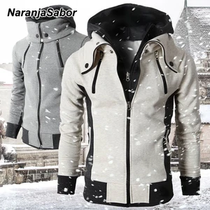 NaranjaSabor 2020 Новая Осенняя мужская толстовка с капюшоном и воротником-стойкой для мальчиков, флисовые толстовки с капюшоном, модная мужская повседневная брендовая одежда N625
