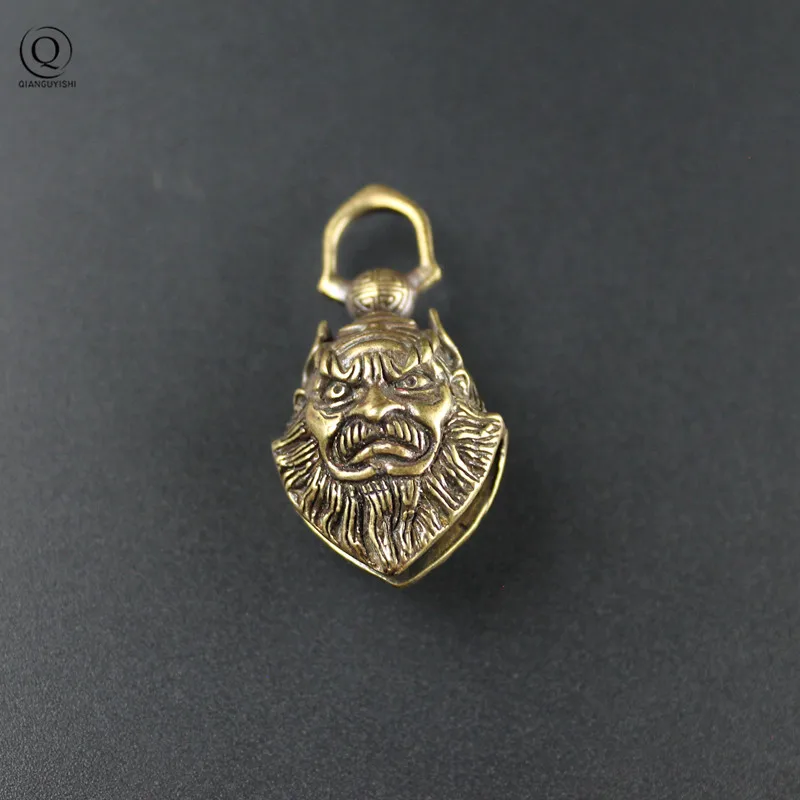 Винтаж латунь Чжун Куй китайский Masterof призрак колокольчик-брелок Подвески