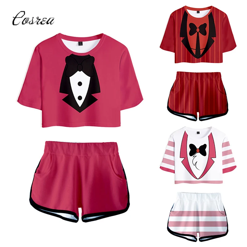 Alastor аниме хазбин Косплей отель шорты спортивный костюм футболка Charlie тройники