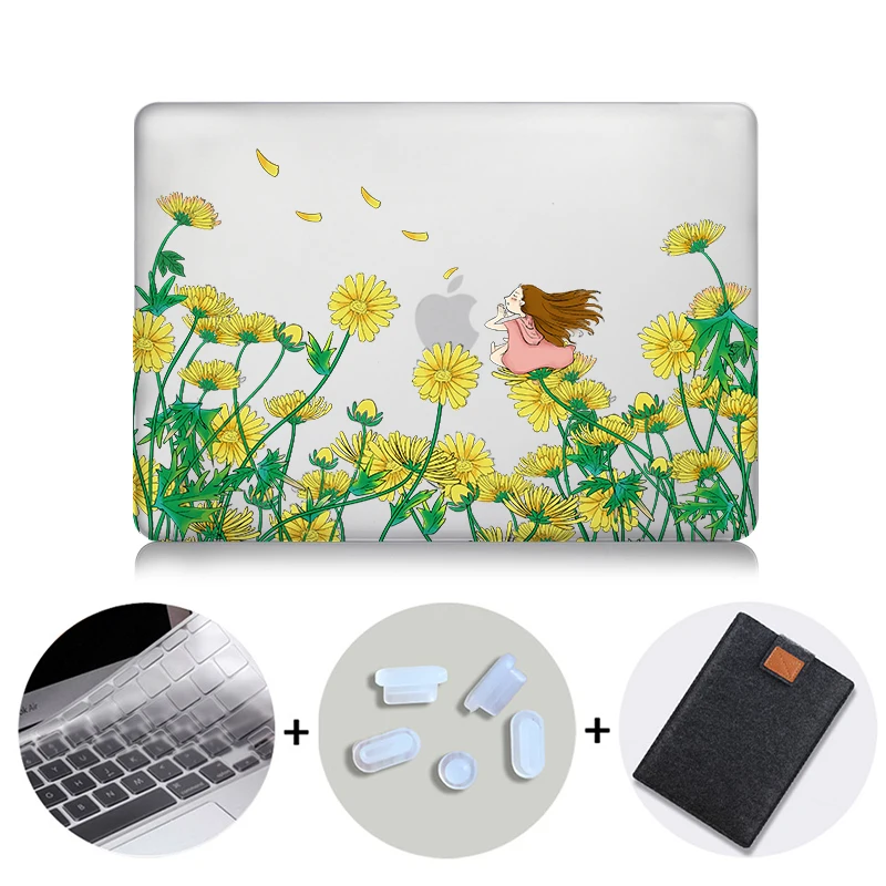 MB05 МТТ Акварель Цветы Crystal Case для Macbook Air 13 дюймов retina A1932 для apple macbook pro 13 15 Touch Bar A1989 A1990 - Цвет: MB05