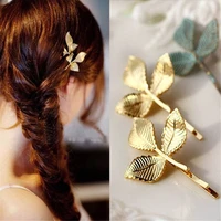 fashion metal leaf shape hair clip women bride hairpins barrettes hair styling tool hair accessories