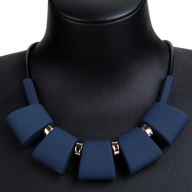 Ожерелье с подвеской из полимерных бусин длинное недорогое массивное ожерелье в