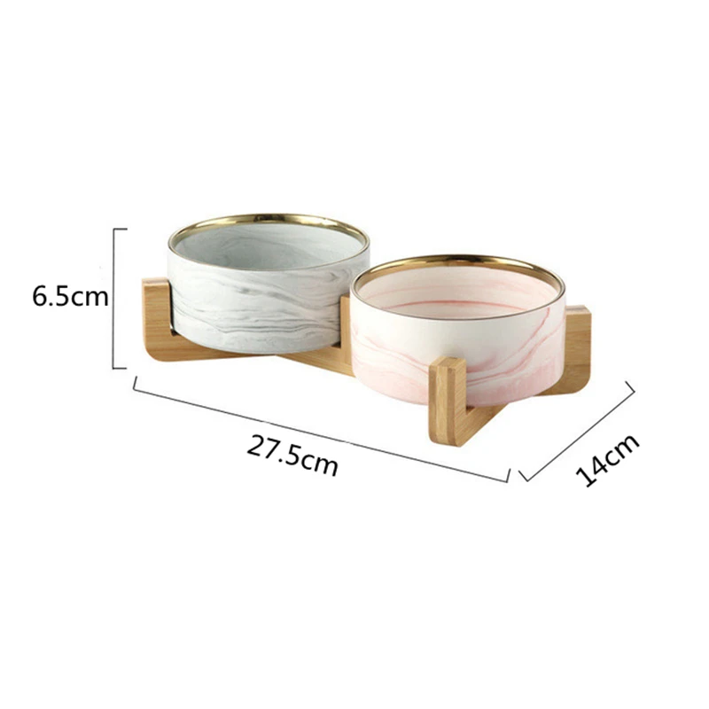 

Cat Ceramic Bowl Pet Solid Wooden Frame Cat Drink Water Bowl Dog Food Basin Dog Bowl Ragdoll Food Bowl Cat Supplies