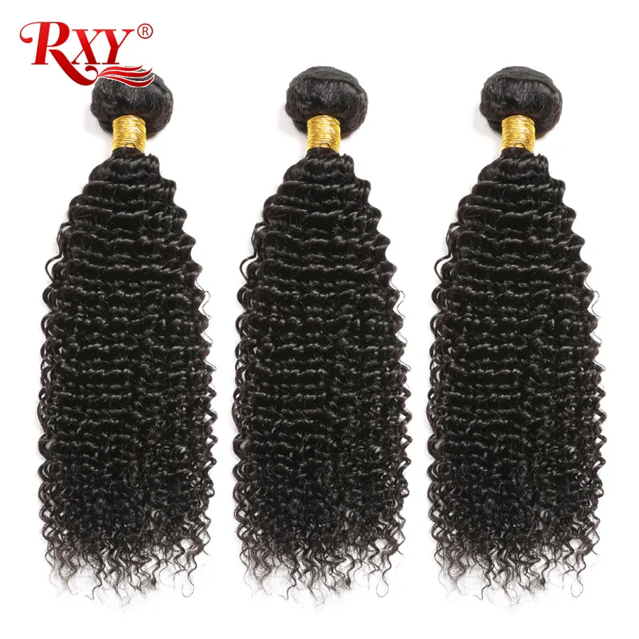 3 пучка предложения RXY афро кудрявые вьющиеся волосы бразильские плетение пучки 8