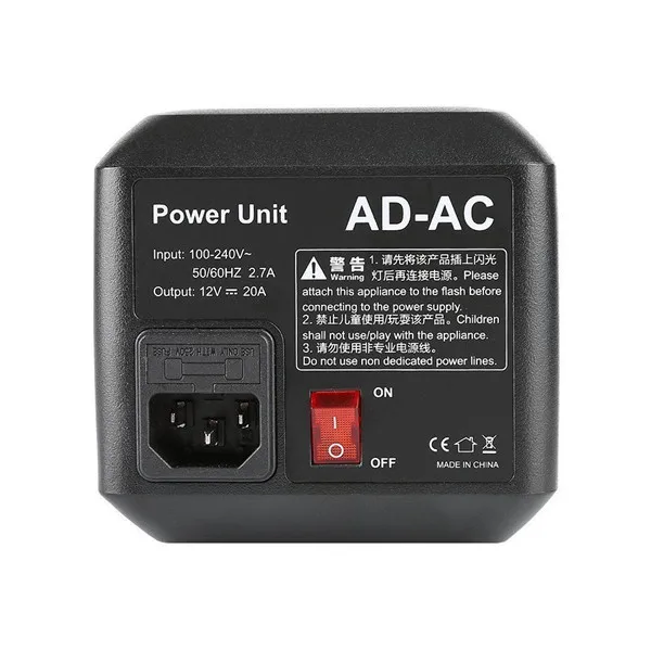

Godox AD-AC AC Power Unit Source Adapter with Cable for AD600B AD600BM AD600M AD600