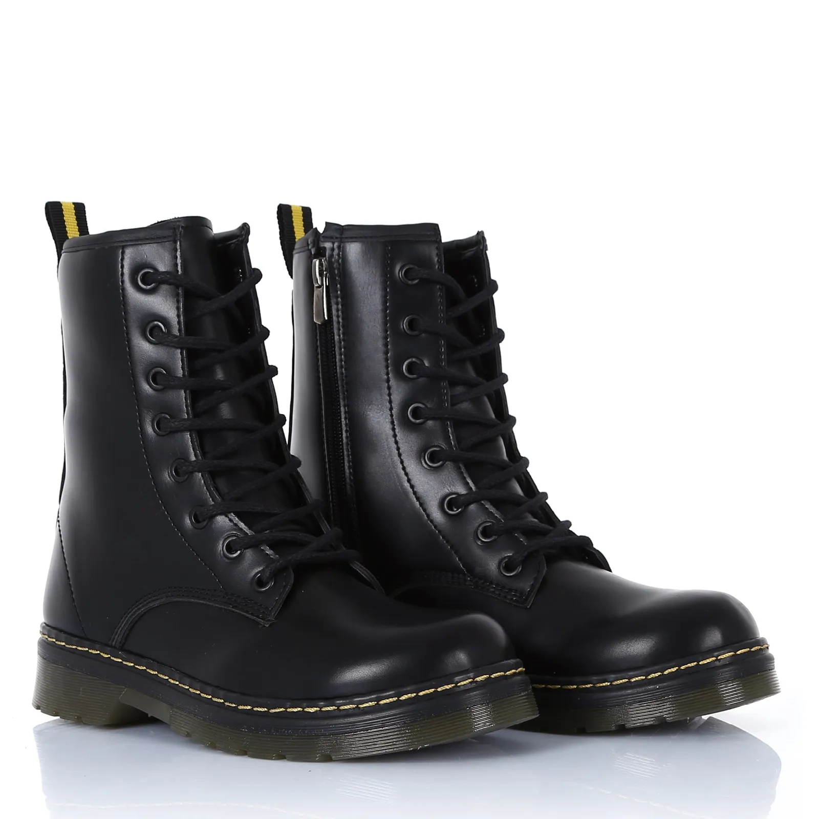 DM-2019 черные кожаные ботинки Новинка 2019 года обувь для взрослых мотоботы