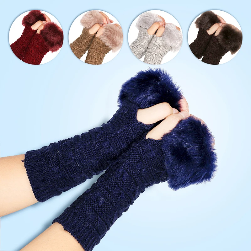 

Furry Sleeves Warm Arm Sleeves Knitted Arm Sleeves Decorative Sleeves Clothing Accessories Simplicity All-match Decorative