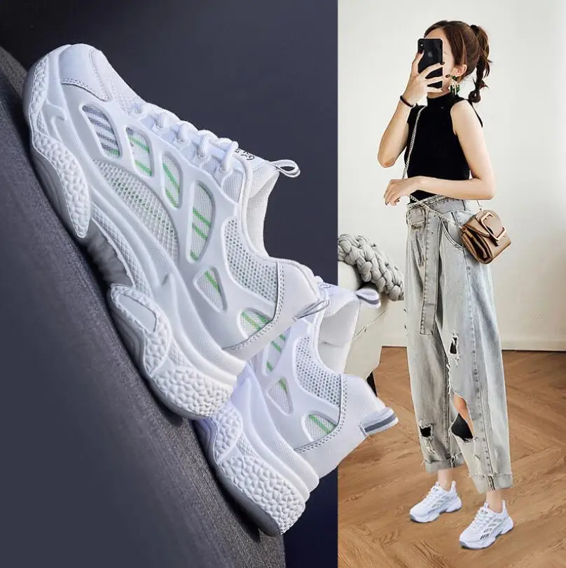 

New listing hot sale women shoe summer Breathable sports net shoes running shoes JGR20